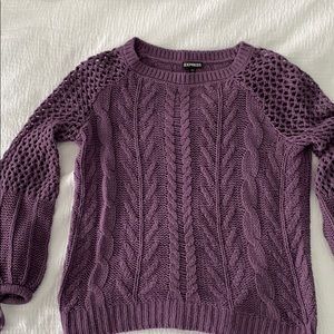 Express pouf tie sleeve sweater